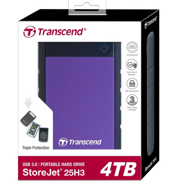 Transcend 4TB StoreJet 25H3 External Hard Drive